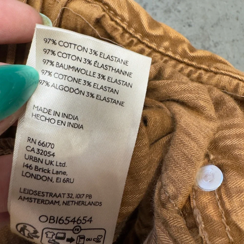We The Free Free People Tobacco Brown Cargo Utility Pants XS OB1654654